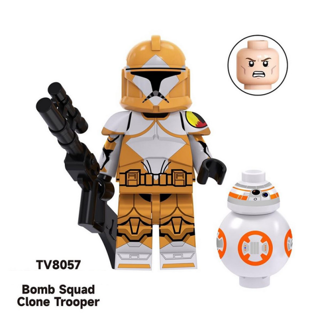 TV6108 Star Wars Series Minifigs Building Blocks Commander Fox Bomb Squad Clone Trooper Shadow Model Ameican Action Toys Gifts