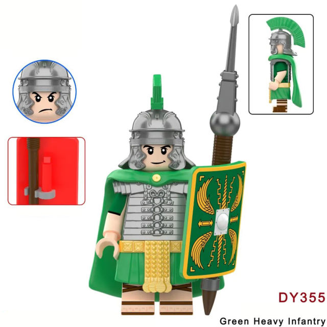 Medieval Series Ancient Roman Minifigs Building Blocks Centurion Wolf Number One Bear Head Trumper Weapon Sword Shield Toys Boys