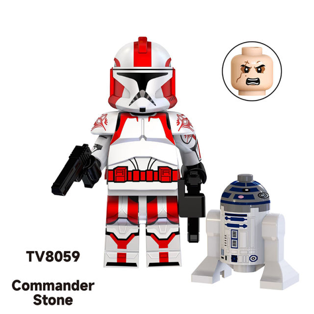 TV6108 Star Wars Series Minifigs Building Blocks Commander Fox Bomb Squad Clone Trooper Shadow Model Ameican Action Toys Gifts