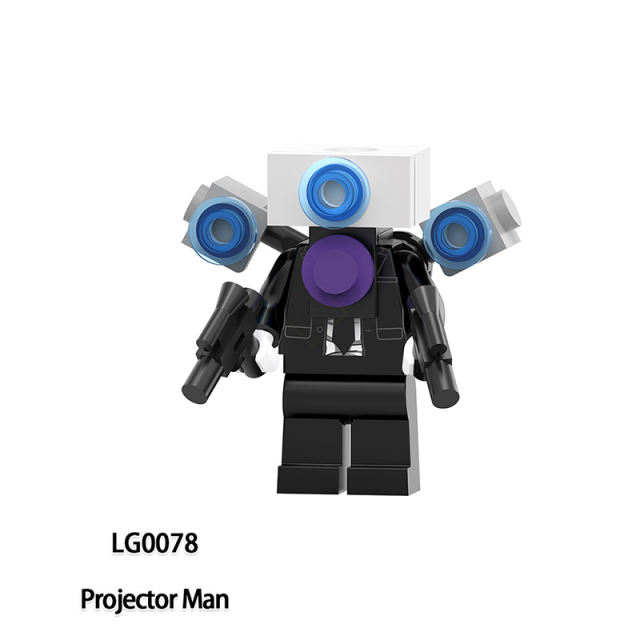 LG1011 Web Anime Series Monitor Minifigs Building Blocks Sound Titan Man TV Person Weapon Gun Swords Chainsaw Toys Boys