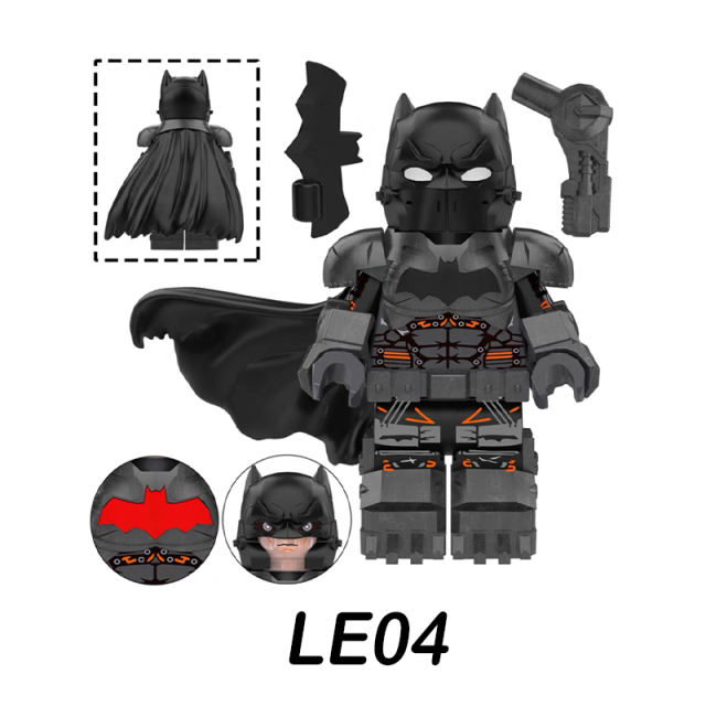LE04-LE06 American DC Movie Superhero Hellbat Minifigs Building Blocks Justice League Batman Weapon Wing Accessories Toys Boys Gift