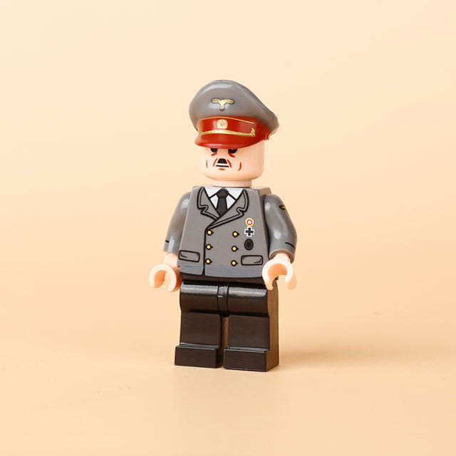 WW2 German Nazi Party Hitler Minifigs Building Blocks War Army Soldiers Weapon Military Gun Accessoories Toys Boys Gifts MT001