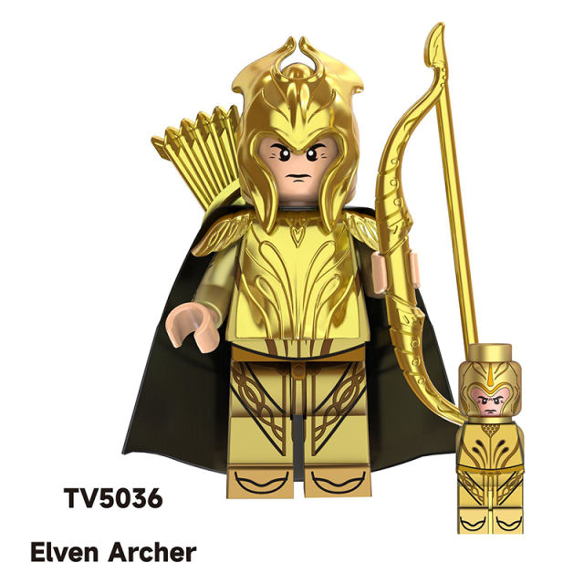TV6405 Medieval The Lord Of Rings Elrond Action Figures Nordo Elf Sagittarius Warrior Building Blocks Soliders Toys Children Gifts