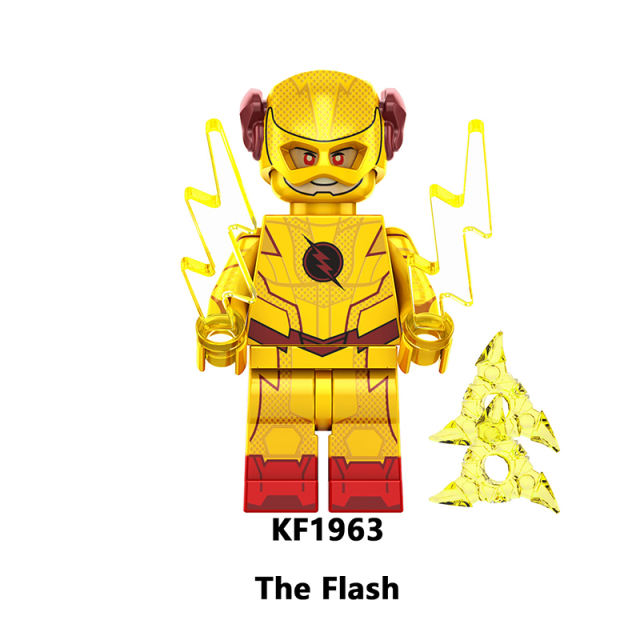 KF6191 American DC Comics Superheroes Series The Flash Minifigs Builiding Blocks Marvel Wally West Weapon Gun Toy Children Gifts