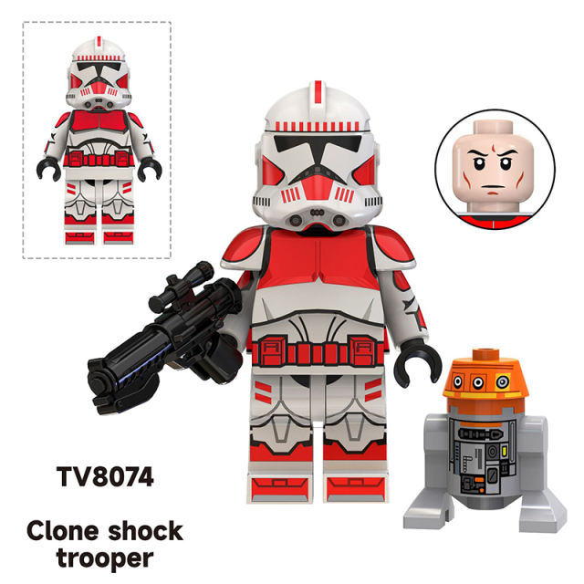 TV6110 Star Wars Series Leia Luke Minifigs Building Blocks Hansolo Ahsoka Clone Stormtrooper Action Figure Children Toys Gifts