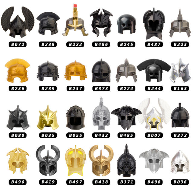 Medieval Kinights Weapons Rome Helmets Warriors Soldiers Armor Building Blocks The Lord of the Rings Figures Brick Compatible Toy