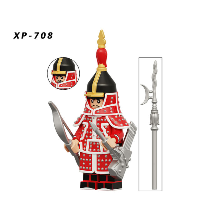 KT1095 Medieval Series Qing dynasty Soliders Minifigs Building Blocks Weapon Army Knight Jaime Lannister Meryn Trant Toys Gifts