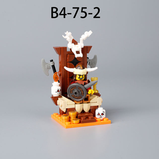 MOC Medieval Jerusalem Knights Action Figures Building Blocks Forest Lion Throne Minifigs Carriage Soldier Brick Toy Children Gift