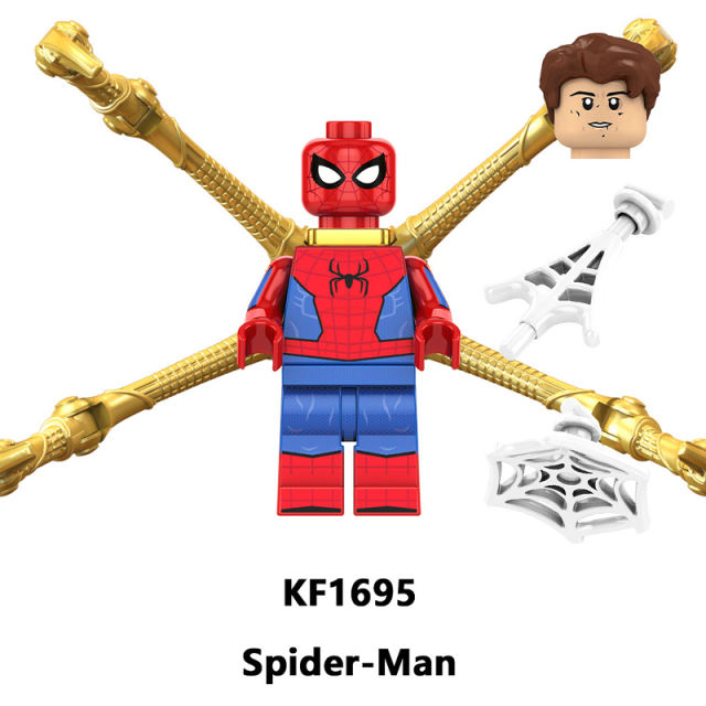 KF6159 Marvel DC Comics Superheroes Series Spiderman Builiding Blocks Black GreenGoblin Model Collection Children Gifts Toys