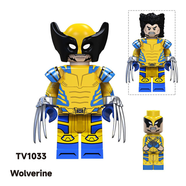 TV6205 Marvel DC Super Hero Deadpool Action Figures Wolverine Riot Minifigs Building Blocks Model Collection Toys Children Gifts