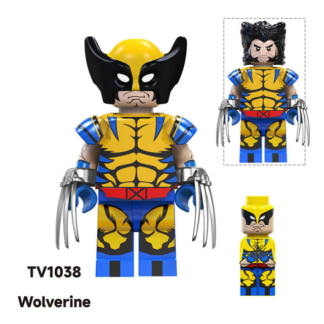 TV6205 Marvel DC Super Hero Deadpool Action Figures Wolverine Riot Minifigs Building Blocks Model Collection Toys Children Gifts