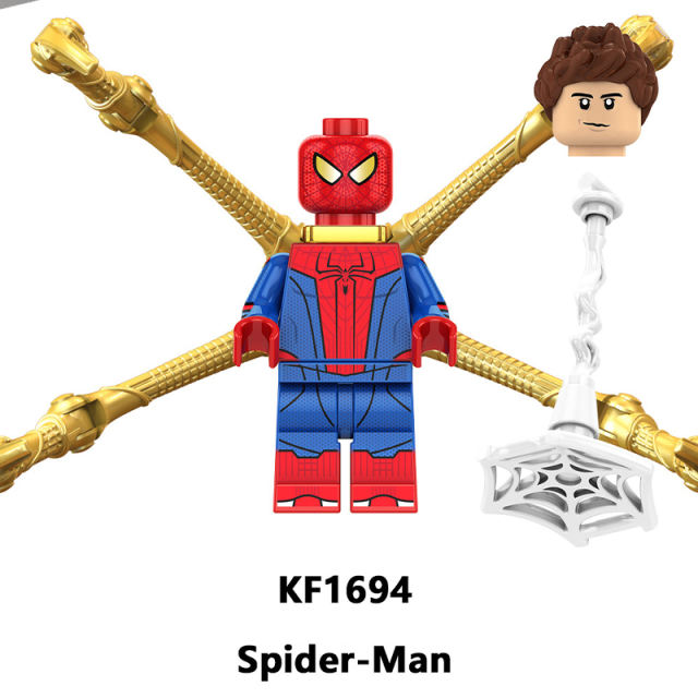 KF6159 Marvel DC Comics Superheroes Series Spiderman Builiding Blocks Black GreenGoblin Model Collection Children Gifts Toys