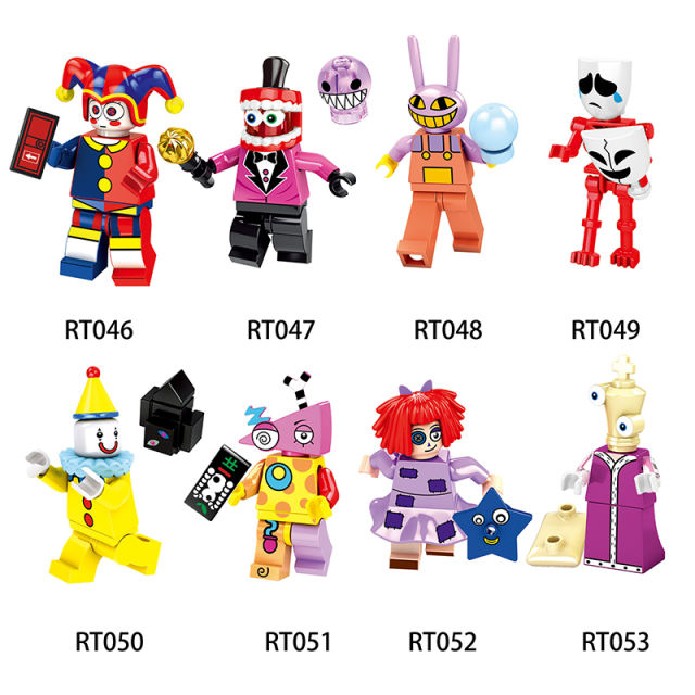 RT046-053 Anime Series Pamney Kane Joker Kafmo Action Fiction Cartoon Joker Clown Minifigs Building Blocks Toys Children Gifts