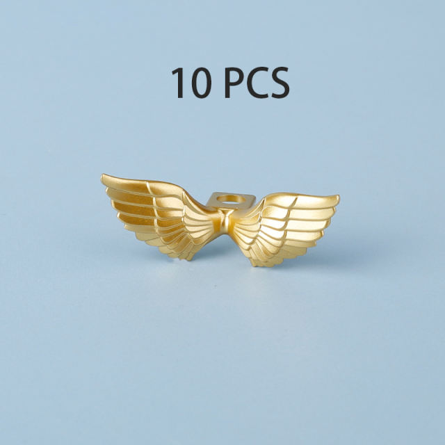 MOC Angle Chrome Golden Wings Building Blocks Kit Plating Shiny Feather Animals Flying Horse Blocks Assemble Toys Compatible