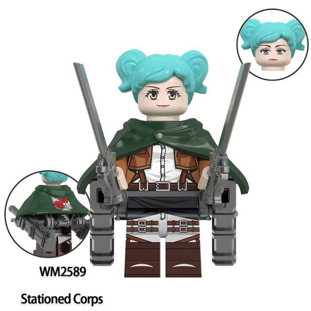 WM6166 Japanese Anime Military Station Corps Minifig Building Blocks Scount Legion Action Figures Collection Toys Children Gifts
