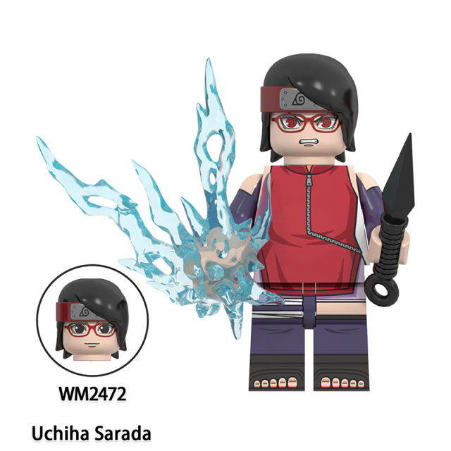 WM6152 Naruto Series Uzumaki Boruto Minifigs Uchiha Sasuke Building Blocks Hyuga Hinata Anime Action Figures Children Toys Gifts