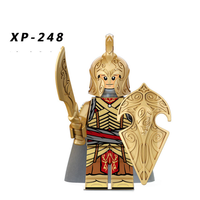KT1032 Lord Noldo Warrior Golodh Helmet Shield Medieval Knight Soliders Accessories Action Figures Building Blocks Kids Toys Gifts