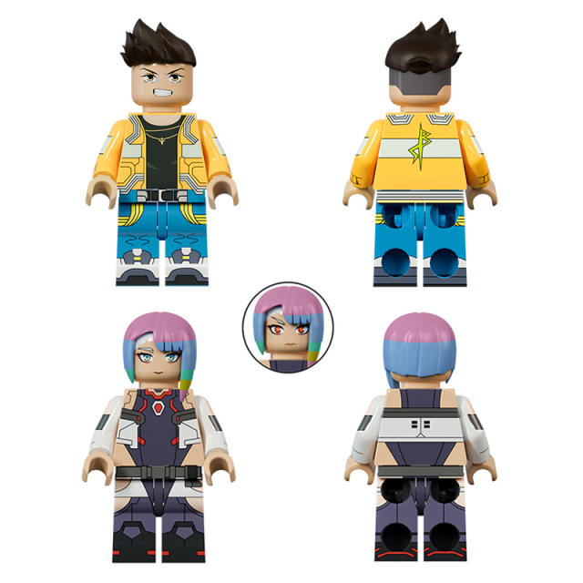 EV07 EV08 Hot Anime Cyberpunk Edgerunners Lucy David Mini Action Figures Bricks Games Assembly Building Blocks Toys Children