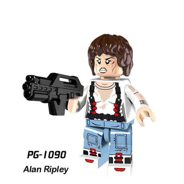 PG1090 Science Fiction Movie Alien Model Action Figures Alan Ripley Minifig Building Block Children Gifts Boys Birthday Toys