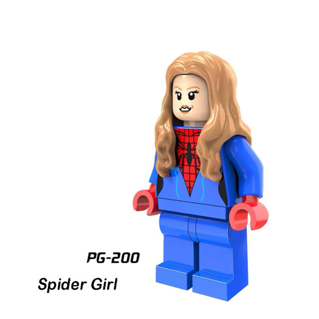 PG8056 Marvel Series Deadpool Spider Girl Action Figures Comics Batman Captain America Minifigs Building Blocks Children Gifts Toys