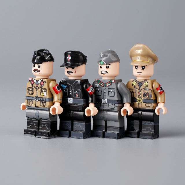 MT012-015 WW2 German Nazi Military Hitler Youth Building Blocks War Army Soldiers Senior Comradeship Leader Accessoories Toys Gift