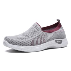 Women Tennis Shoes Female Walking Shoes Easy Put On Casual Slippers Slip-on Sock Footwear Outdoor Thick Bottom Women Sneakers