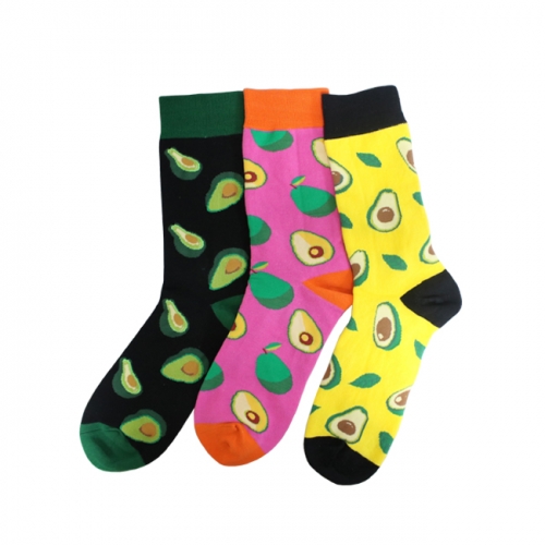 custom avocado pattern happy socks funny socks