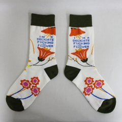 Flower Patten Happy Socks Cotton Socks