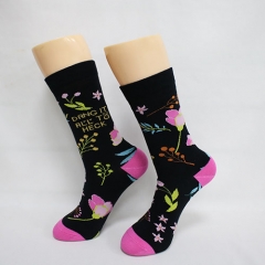 Flower Patten Happy Socks Cotton Socks