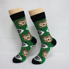 Cat Pattern Happy Socks Funny Cotton Socks