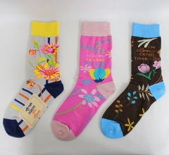 Flower Pattern Novelty Socks Cotton Socks