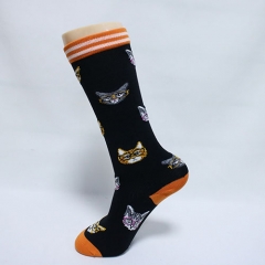 Cat Pattern Happy Socks Funny Cotton Socks