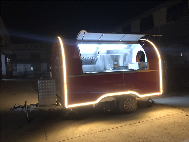 Lunch Food Truck Shaved Ice Trailer Churros Stand Dining Cart