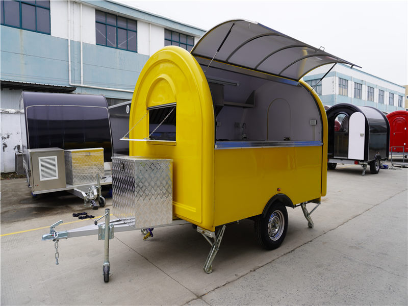 Street Food Truck Cooking Trailers Mobile Catering Van Dining Cart