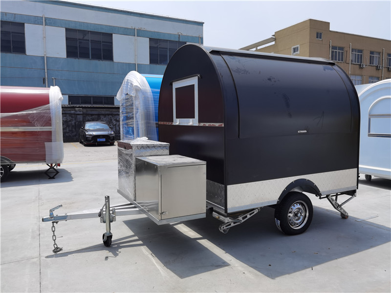 Halal Food Truck Mobile Kitchen Trailer Hot Dog Stand Dining Cart