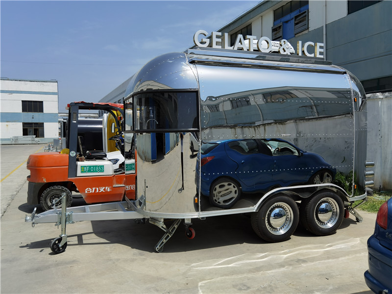 Small Airstream Food Truck Burger Catering Trailer Mobile Food Van