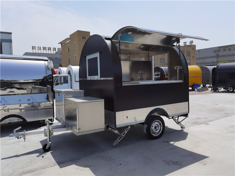 Halal Food Truck Mobile Kitchen Trailer Hot Dog Stand Dining Cart