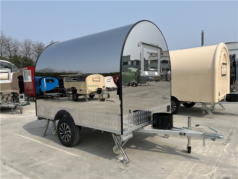 Stainless Steel Food Truck Food Trailers Catering Van 280x200x240cm