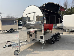 Stainless Steel Food Truck Food Trailers Catering Van 340x200x240cm