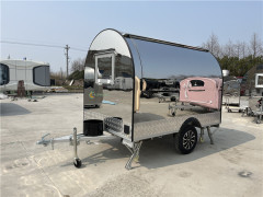 Stainless Steel Food Truck Food Trailers Catering Van 280x200x240cm