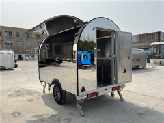 Stainless Steel Food Truck Food Trailers Catering Van 280x200x240cm