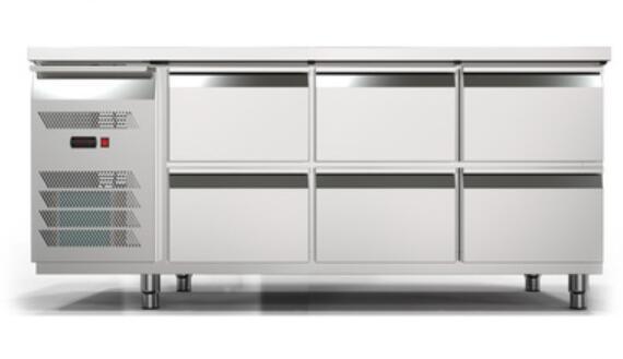 Air-Cooled Under Counter Fridge with 6 Drawers （Large）