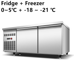 Air-Cooled Under Counter Refrigerator Fridge+Freezer