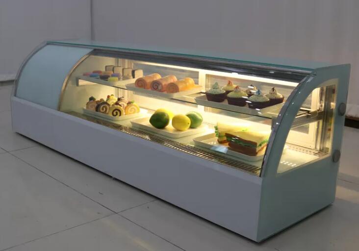 Arc Shape-Sushi Display Cabinet Cake Display Fridge