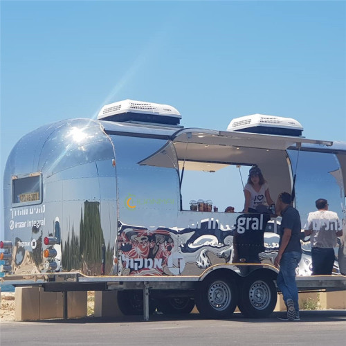 Food trucks on desert streets