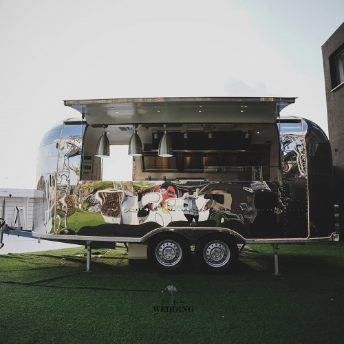 Food trucks near the pool