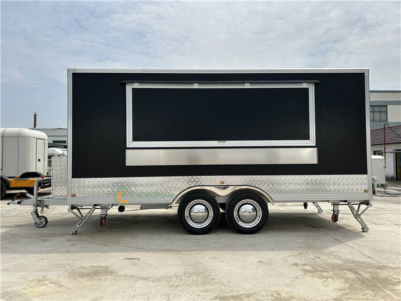 Black Square Food Truck, Coffee Food Trailers, Burger Catering Trailers