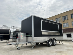 Black Square Food Truck, Coffee Food Trailers, Burger Catering Trailers