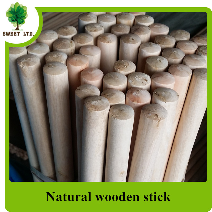 Wholesale high quality Natural Wooden broom handle mop stick