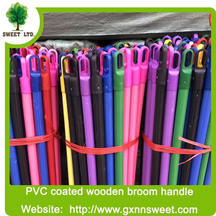PVC COATED WOODEN HANDLE/WOODEN STICK FOR BROOM AND MOP